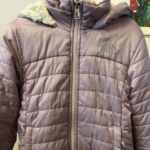 North Face Girls XS Sherpa lined nylon jacket